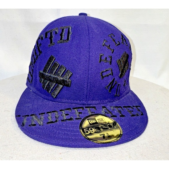 UNDEFEATED New Era 7 3/8 Purple All Over Embroidered 59FIFTY‎ RARE Find - Picture 1 of 8